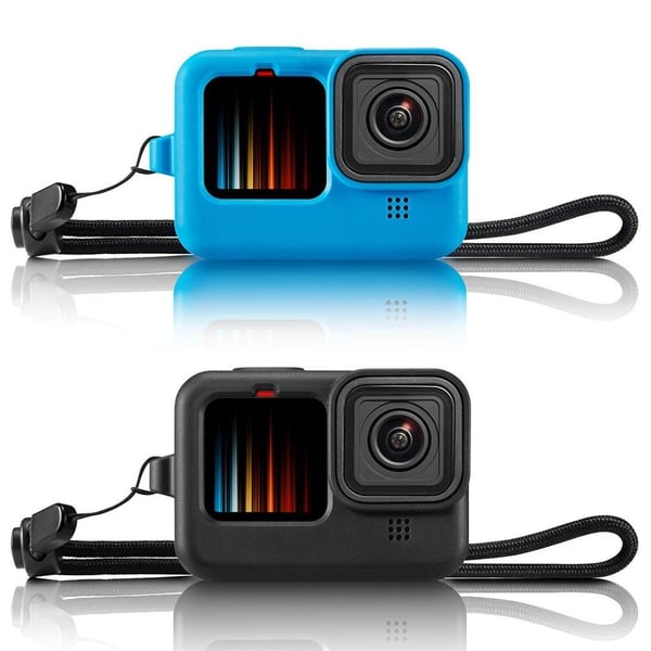 GoPro Hero 9 silikonisuojus linssisuojalla - Musta