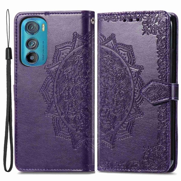 Mandala Motorola Edge 30 Flippetui - Lilla