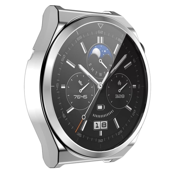 ENKAY Huawei Watch GT 3 Pro 46 mm beskyttelsesdeksel med herdet glass - Sølv