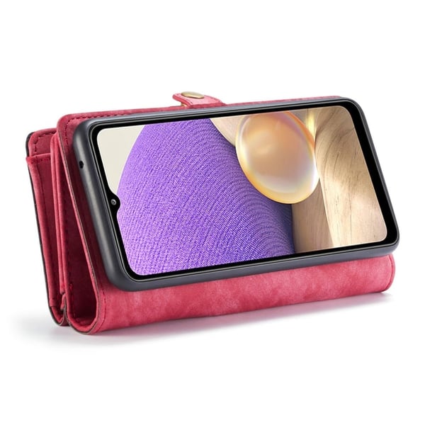 CaseMe Samsung Galaxy A32 5G Lommebok med Glidelås - Rød