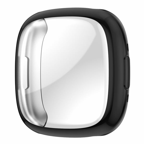 Fitbit Versa 4 elektropläteringsram - Svart