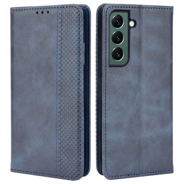 Bofink Vintage Samsung Galaxy S22 Læretui - Blå