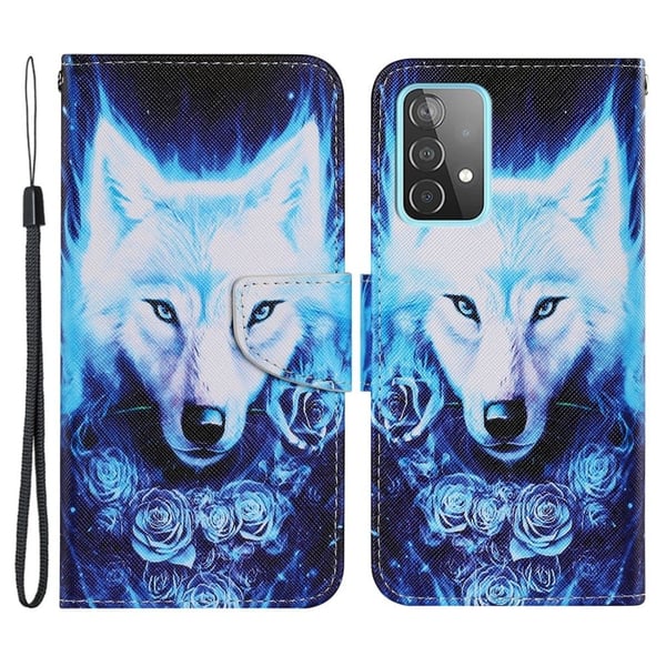 Wonderland Samsung Galaxy A53 5G Flippetui - Rose og Ulv