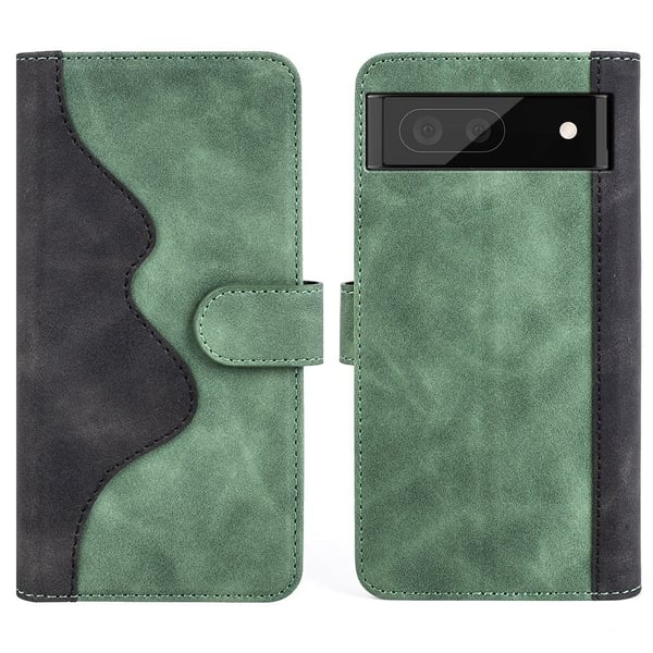 Tvåfärgat Google Pixel 7 Pro fodral i läder - Grön