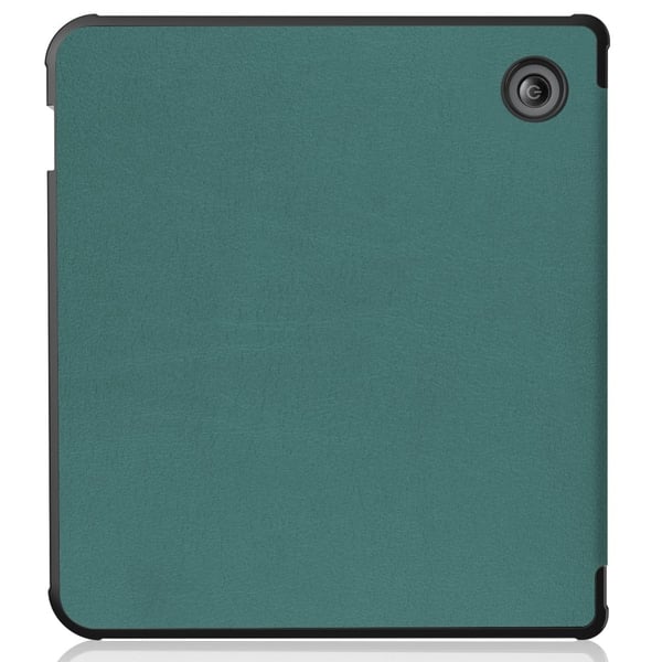 Kobo Libra 2 cool origami stand PU læder flip case - Sortliggrøn