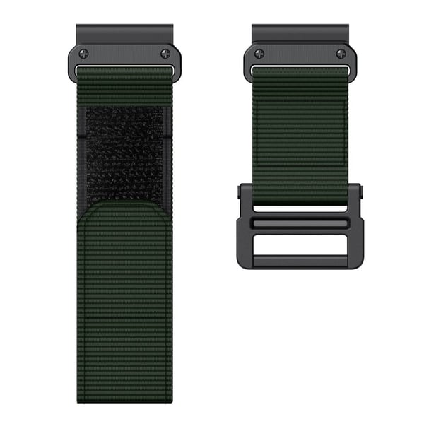 Garmin Fenix 7X / 6X / 6X nylon elastisk klokkerem - Militærgrønn