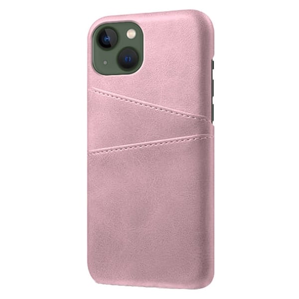 Dual Card iPhone 14 deksel - Rose Gull