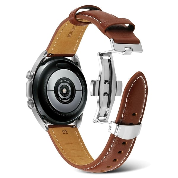 22mm Universal elegant urrem i ægte læder - Brun