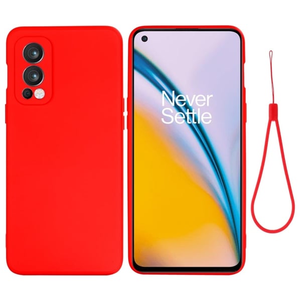 Matt flytende silikondeksel for OnePlus Nord 2 5G - Rød