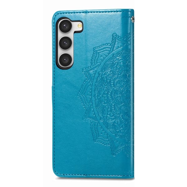Mandala Samsung Galaxy S23 Plus Läppäkotelo - Sininen