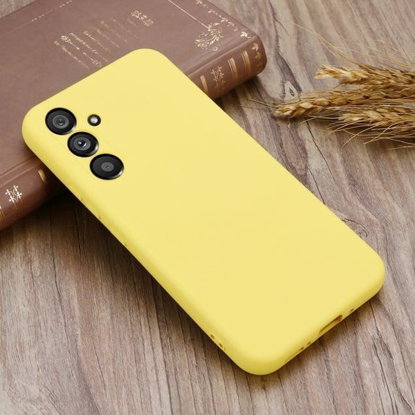 Matta nestesilikoninen kuori Samsung Galaxy A54 - Keltainen