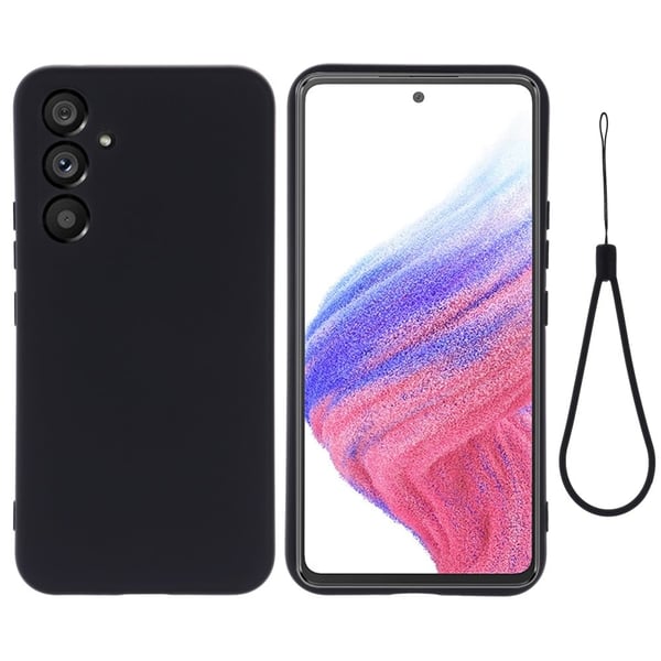 Matt flytende silikondeksel for Samsung Galaxy A54 - Svart