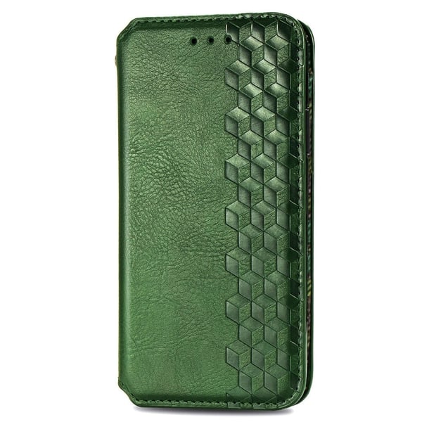 Læretui med A Stilfull Rhombus Imprint til Samsung Galaxy S20 Ultra - Grønn