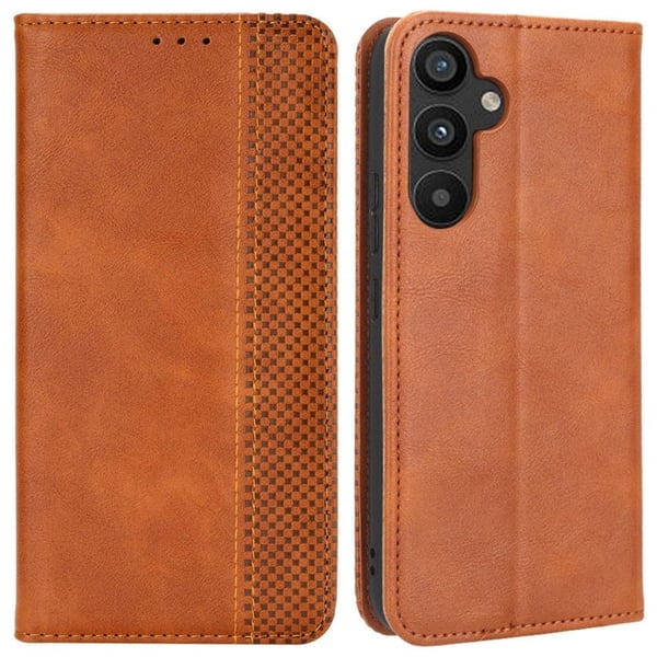 Bofink Vintage Samsung Galaxy A34 5G Læretui - Brun