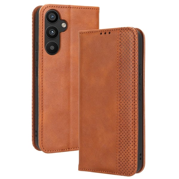 Bofink Vintage Samsung Galaxy A34 5G Læretui - Brun