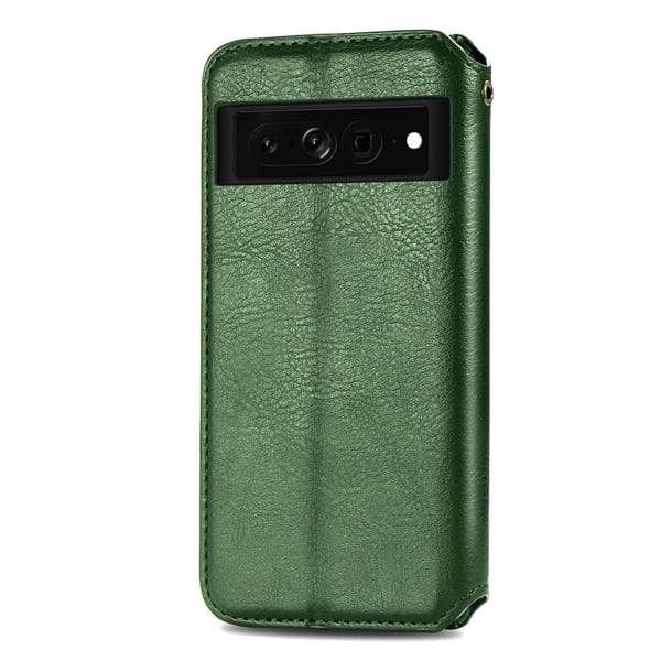 Læretui med A Stilfull Rhombus Imprint til Google Pixel 7 Pro - Grønn