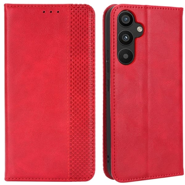 Bofink Vintage Samsung Galaxy A34 5G Læretui - Rød