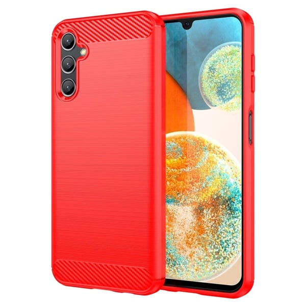 Carbon Flex Etui Samsung Galaxy A14 - Rød