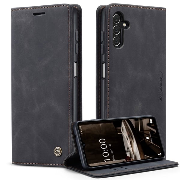 CaseMe Samsung Galaxy A14 Vintage Suojakotelo - Musta