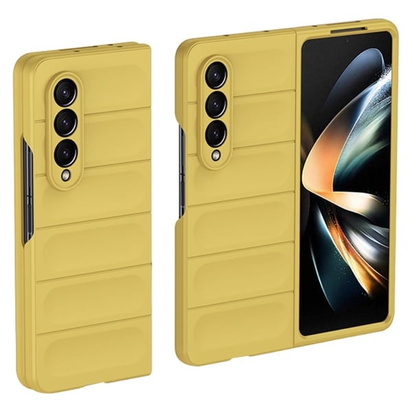 Pehmeä kahva muotoiltu kuori Samsung Galaxy Z Fold4 - Keltainen