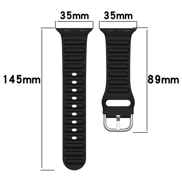 Apple Watch Series 8 (45mm) / Watch Ultra klockarmband i silikon med vågformad design - Himmelsblå