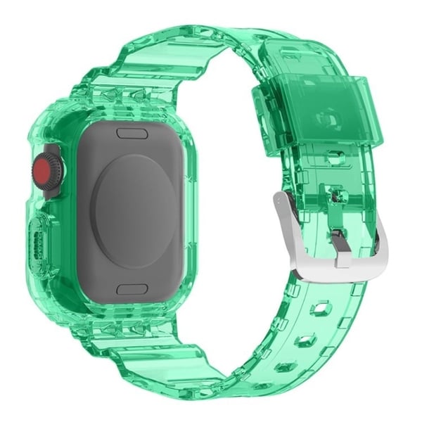 Apple Watch Series 8 (45mm) / Watch Ultra suojakellon hihna suojuksella - Läpinäkyvä Vihreä