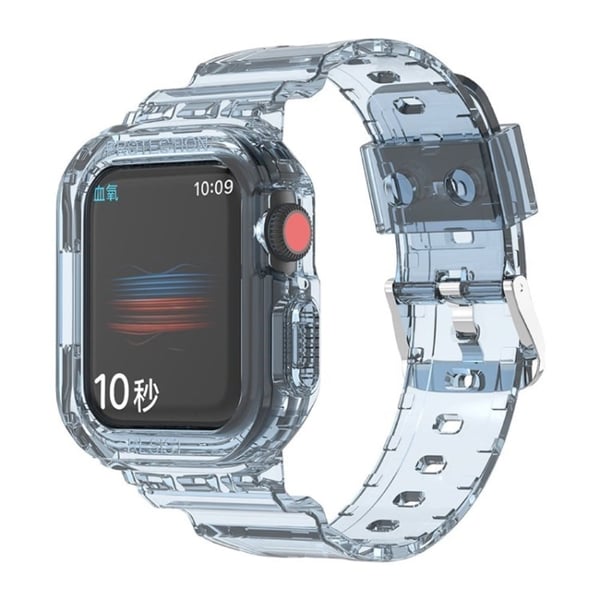 Apple Watch Series 8 (41mm) beskyttende urrem med cover - Gennemsigtig Blå