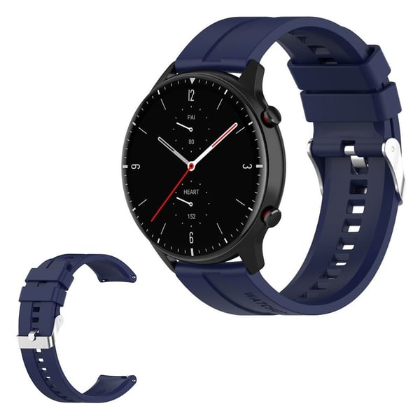 22 mm silikonklokkearmbånd for Amazfit-enheter - Midnattsblå