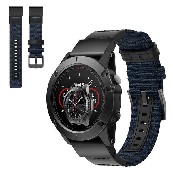 Urbånd i nylon til Garmin Watch-enheder - Blå
