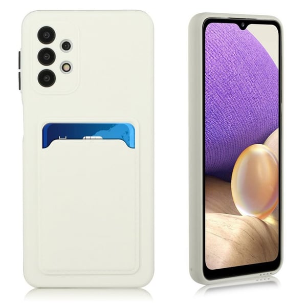 Card Holder Deksel til Samsung Galaxy A32 5G - Hvit