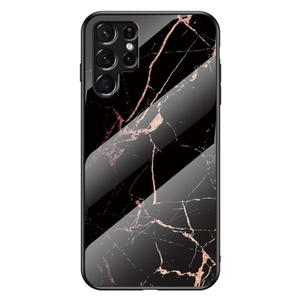 Fantasy Marmor Samsung Galaxy S22 Ultra skal - Guld Svart Marmor Fantasy Marmor Samsung Galaxy S22 Ultra skal - Guld Svart Marmor