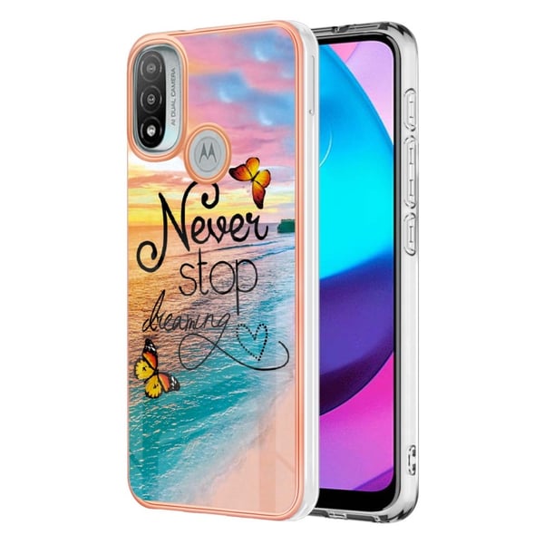 Marble Motorola Moto E30 / E40 / E20 Etui - Never Stop Dreaming