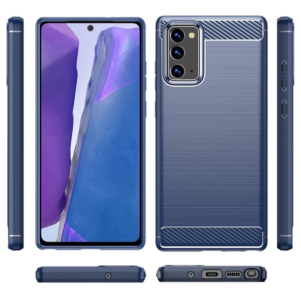 Carbon Flex Suojakotelo Samsung Galaxy Note 20 5G / Note 20 - Sininen