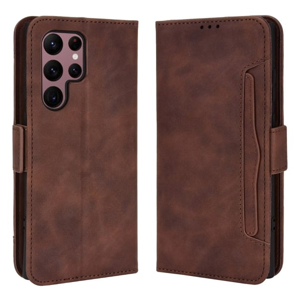 Bofink Vintage Samsung Galaxy S22 Ultra Læretui - Brun