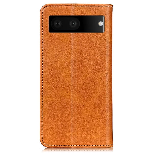 Google Pixel 7 lompakkokotelo, aitoa nahkaa - Ruskea