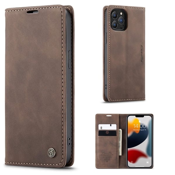 CaseMe iPhone 13 Pro vintage etui - Brun