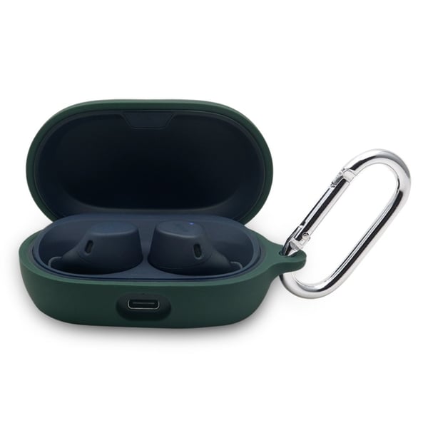 Jabra Elite 7 Active silikoneetui med nøglering - Sortliggrøn
