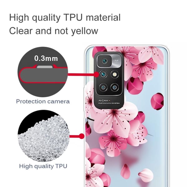 Marble Xiaomi Redmi 10 Prime / Redmi 10 Etui - Rosa Blomst