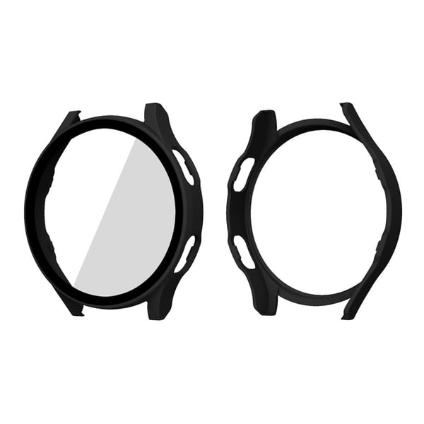 ENKAY Samsung Galaxy Watch 4 (44 mm) 2-i-1-deksel + skjermbeskytter i herdet glass - Svart