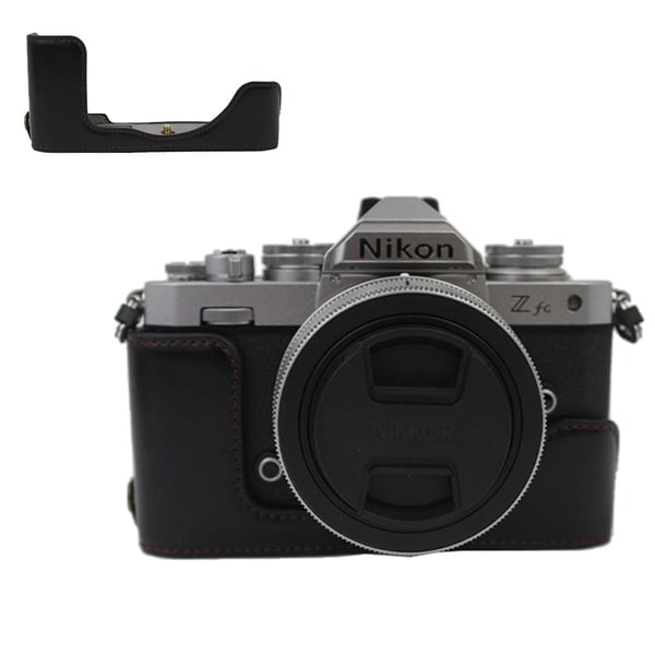 Nikon Z fc halvkropps skinndeksel med batteriåpning - Svart