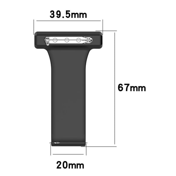 20 mm universal hengende klokkerem i silikon - Mørkegrønn