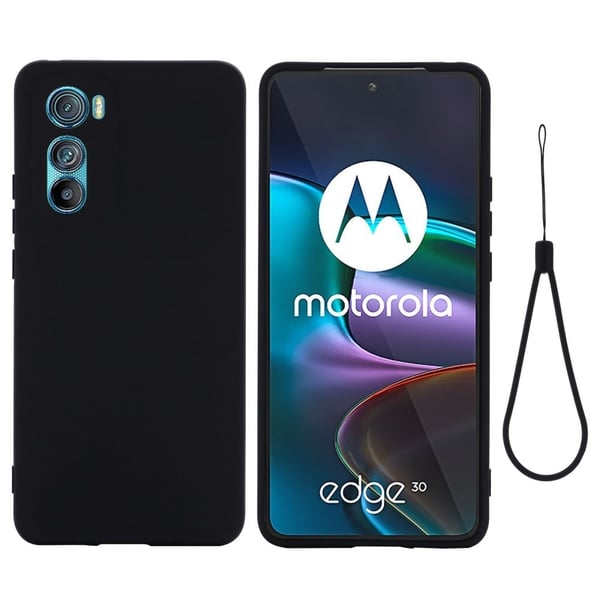 Matte Liquid Silikone Cover til Motorola Edge 30 - Sort