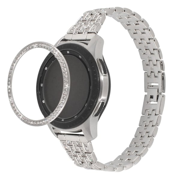 Samsung Galaxy Watch (46mm) diamant innredning metalletui - Sølv