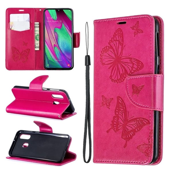Butterfly Samsung Galaxy A40 kotelot - Ruusu