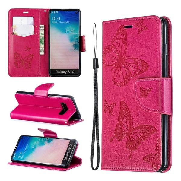 Butterfly Samsung Galaxy S10 etui - Rose