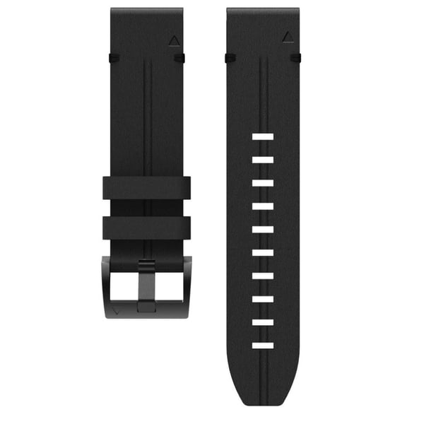 Garmin Fenix 6X ægte læder Urrem - Sort