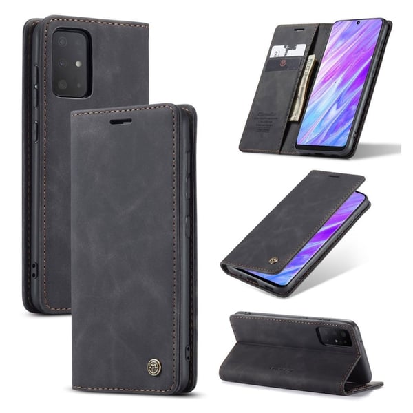 CaseMe Samsung Galaxy S20 Vintage Etui - Sort