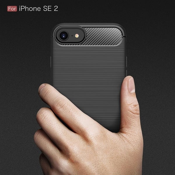 Carbon Flex iPhone SE 2020 skal - Svart