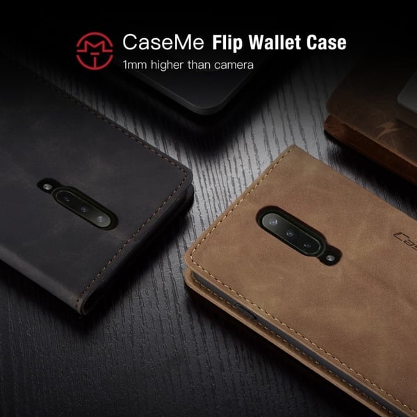 CaseMe OnePlus 7 Pro Vintage Etui - Svart