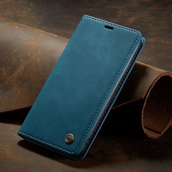 CaseMe iPhone 11 vintage etui - Blå